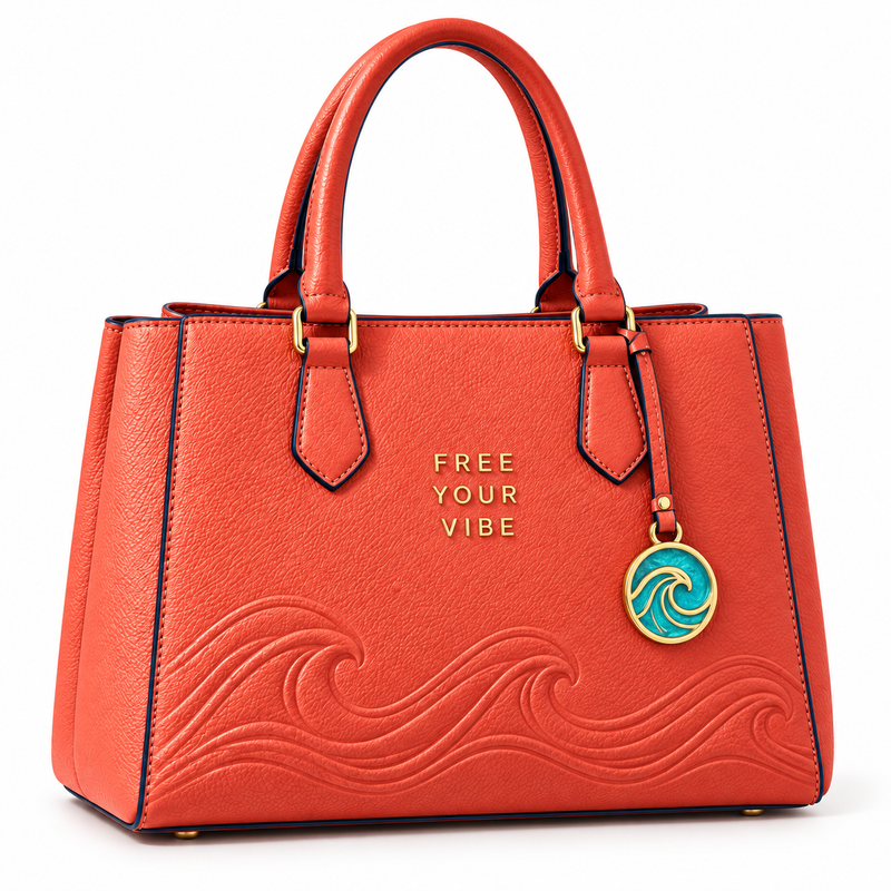 Free Your Vibe Coral Wave Satchel